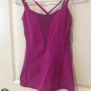 Lululemon Purple Mesh Yoga Top
